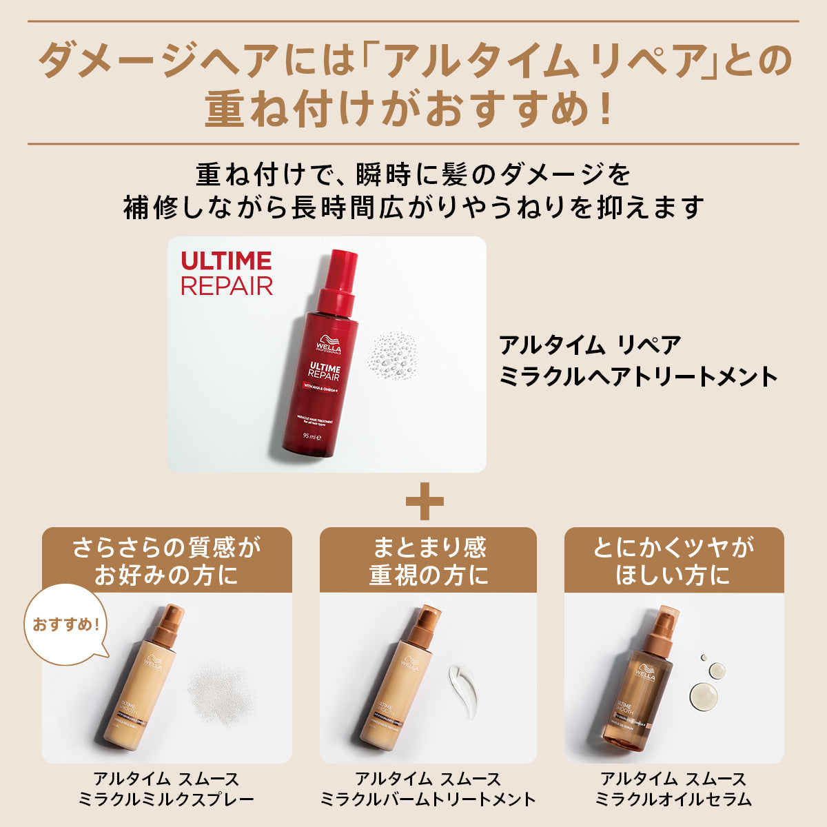 WELLA ウェラ アルタイム スムース ミラクル バーム トリートメント 100ml　クリーム 洗い流さないトリートメント