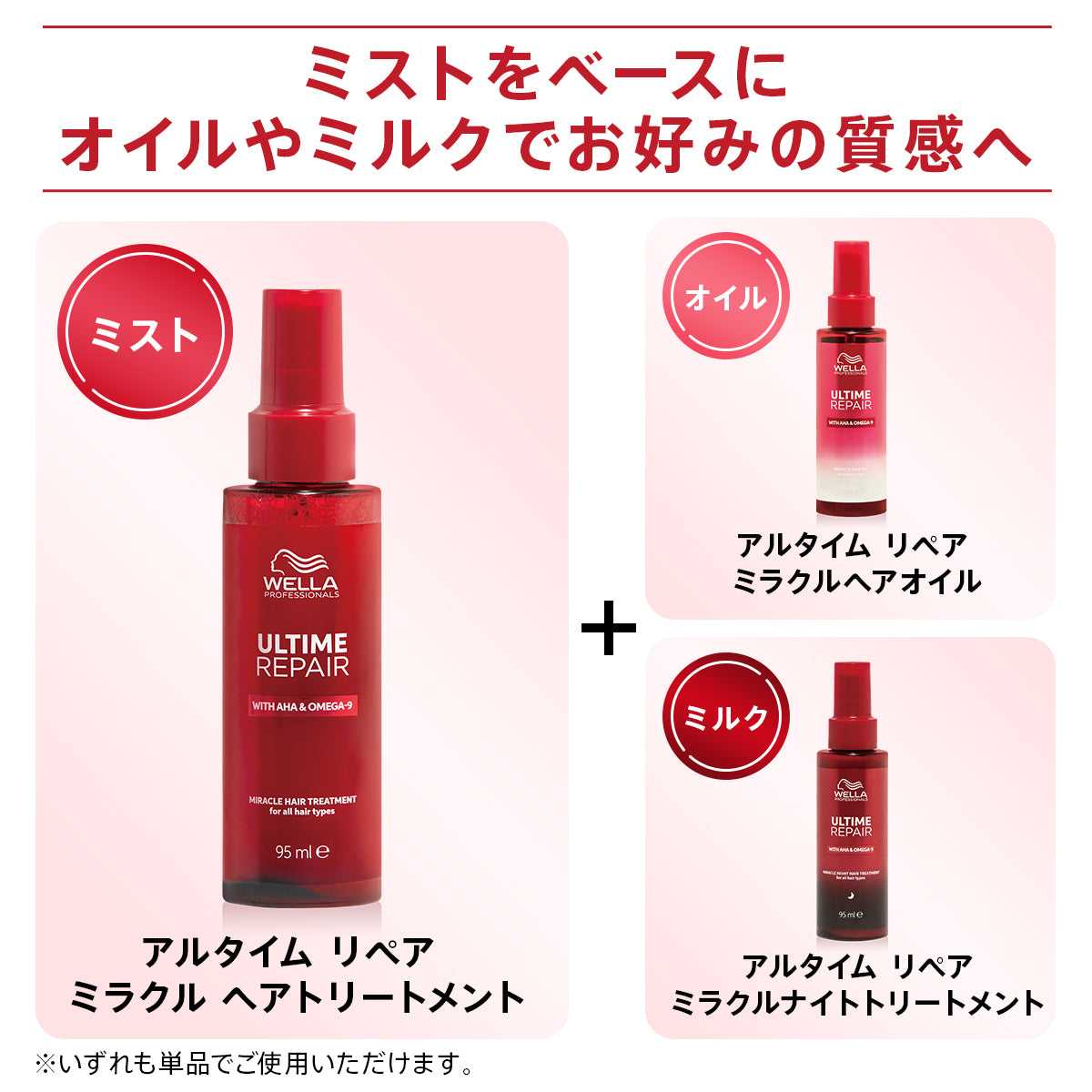 WELLA ウェラ アルタイム リペア ミラクル ヘア オイル 95ml　洗い流さないトリートメント オイル キューティクル補修 カラーケア ブリーチケア 補修