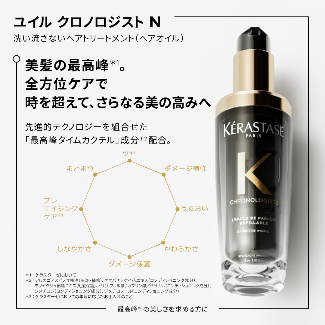 ケラスターゼ ヘアオイル CH ユイル クロノロジストN 75ml　洗い流さないトリートメント ヘアオイル